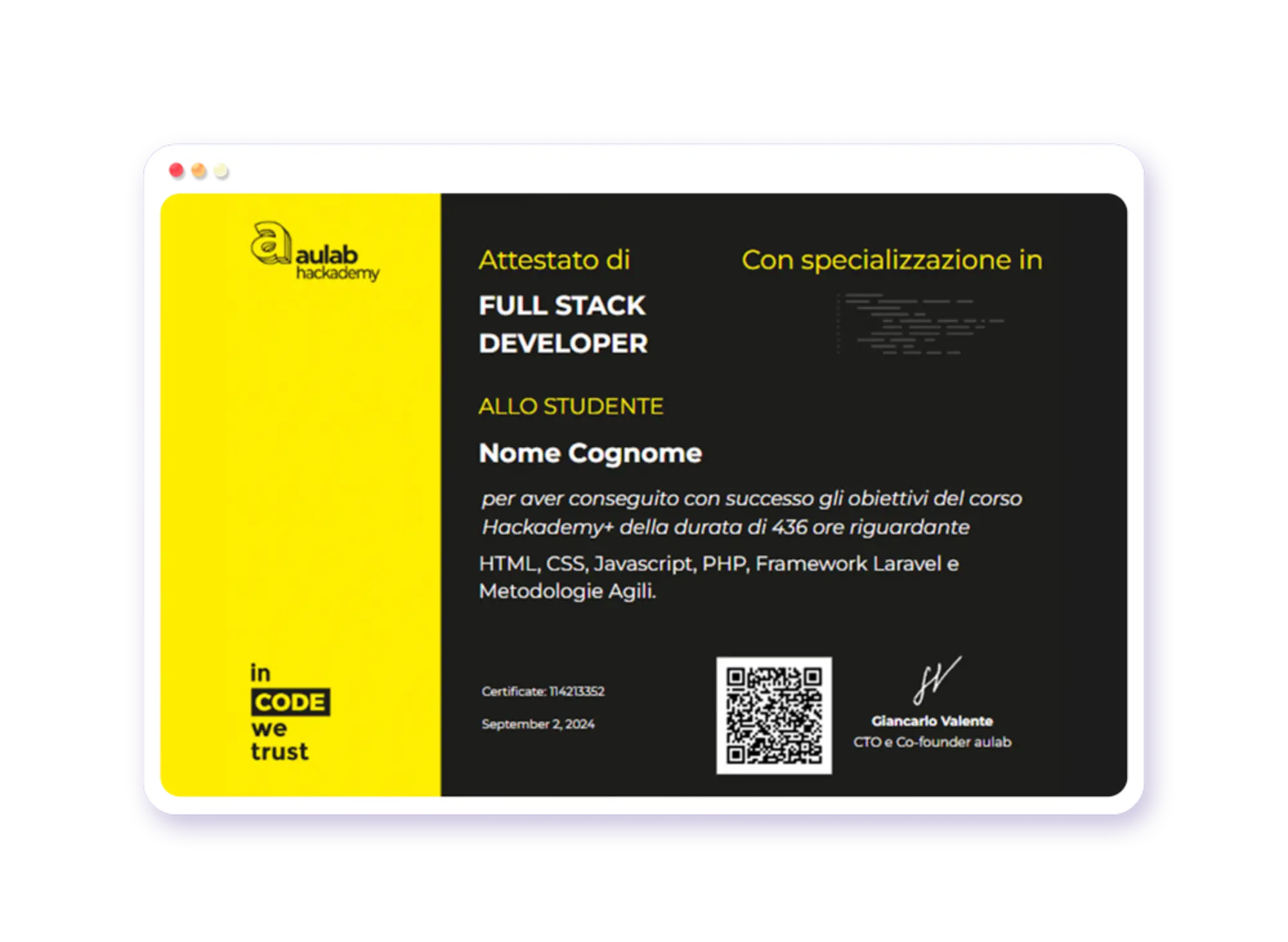 Certificato Accredible